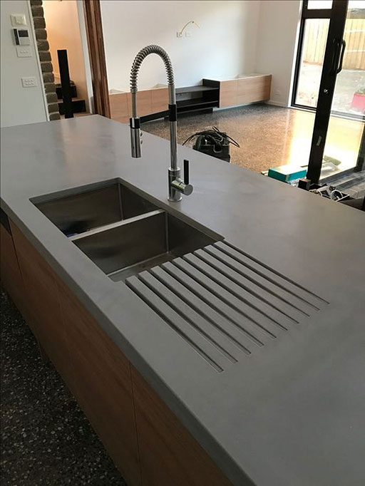 Concrete Countertops Gem Cabinets