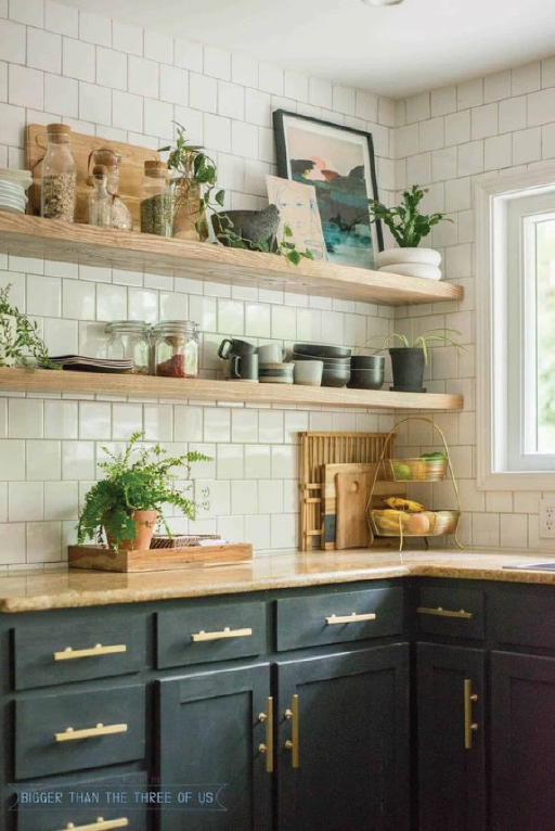 Tips For Styling Open Shelving Gem, How Far Apart Should Kitchen Shelves Be